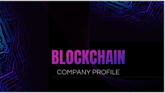 Blockchain Company Profile - Slide 1