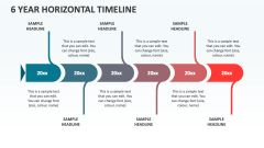 6 Year Horizontal Timeline - Slide 1