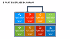 8 Part Briefcase Diagram - Slide 1
