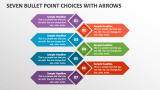 Seven Bullet Point Choices with Arrows - Slide 1