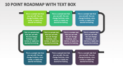 10 Point Roadmap with Text Box - Slide 1