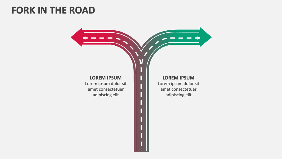Fork in the Road PowerPoint and Google Slides Template - PPT Slides