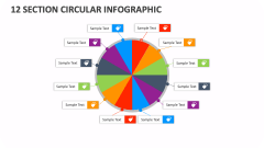 12 Section Circular Infographic - Slide 1