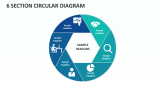 6 Section Circular Diagram - Slide 1