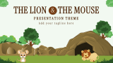 The Lion and The Mouse Presentation Theme - Slide 1