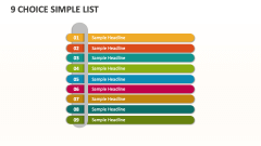 9 Choice Simple List - Slide 1
