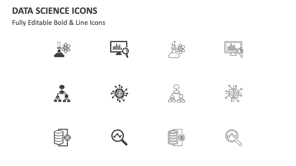 Data Science Icons for Google Slides and PowerPoint