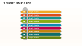 9 Choice Simple List - Slide 1