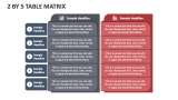 2 By 5 Table Matrix - Slide 1
