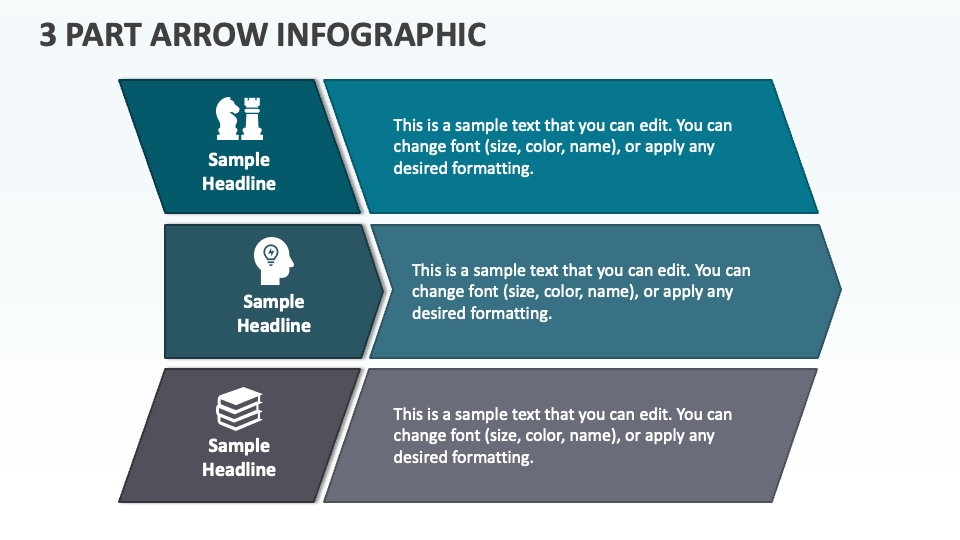 3 Part Arrow Infographic - Slide 1