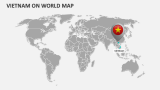 Vietnam On World Map - Slide 1