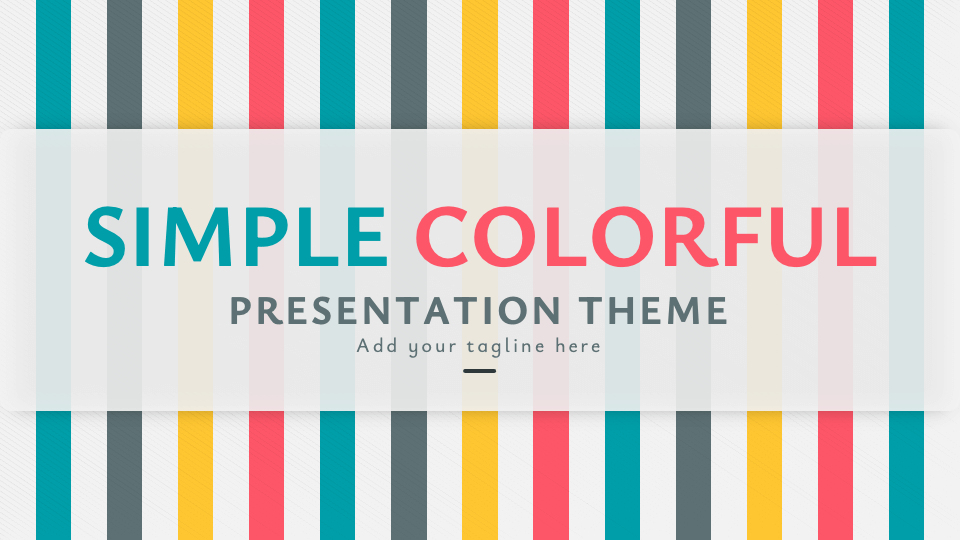 Simple Colorful Presentation - Slide 1