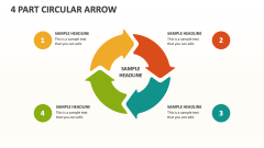 4 Part Circular Arrow - Slide 1