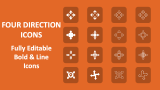 Four Direction Icons - Slide 1