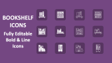 Bookshelf Icons - Slide 1