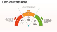 3 Step Arrow Semi Circle - Slide 1