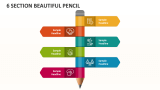 6 Section Beautiful Pencil - Slide 1