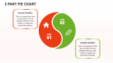 2 Part Pie Chart - Slide 1