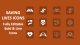 Saving Lives Icons - Slide 1