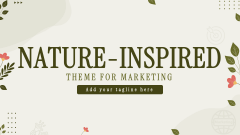 Nature-Inspired Theme for Marketing - Slide 1