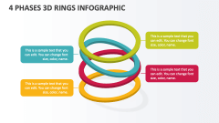 4 Phases 3D Rings Infographic - Slide 1