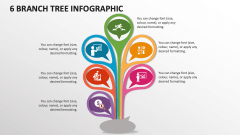 6 Branch Tree Infographic - Slide 1