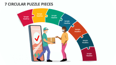 7 Circular Puzzle Pieces - Slide 1