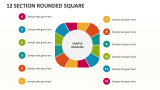12 Section Rounded Square - Slide 1