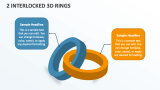 2 Interlocked 3D Rings - Slide 1