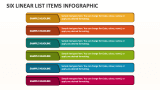 Six Linear List Items Infographic - Slide 1