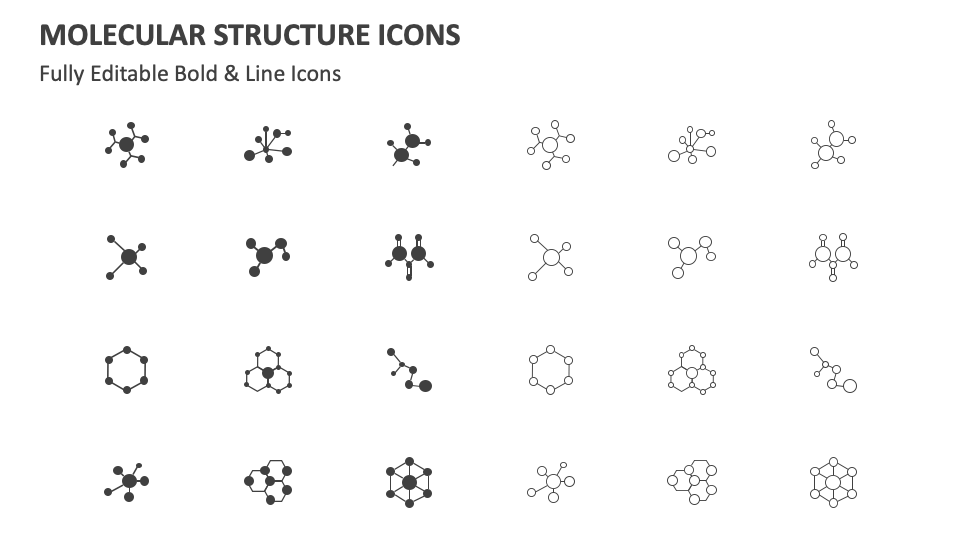 Molecular Structure Icons for Google Slides and PowerPoint