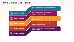 Five Linear List Items - Slide 1