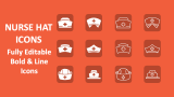 Nurse Hat Icons - Slide 1