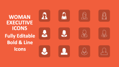 Woman Executive Icons - Slide 1