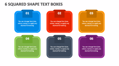 6 Squared Shape Text Boxes - Slide 1