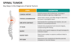 Key Steps in the Diagnosis of Spinal Tumors - Slide 7