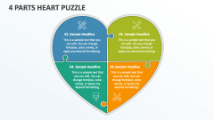 4 Parts Heart Puzzle - Slide 1