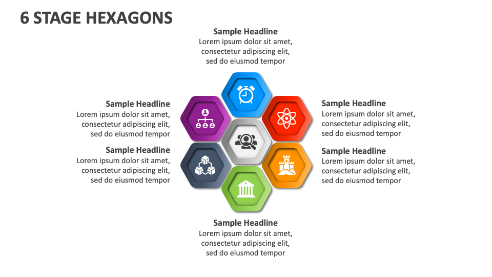 6 Stage Hexagons - Slide 1