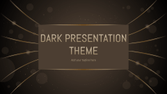 Dark Presentation Theme - Slide 1