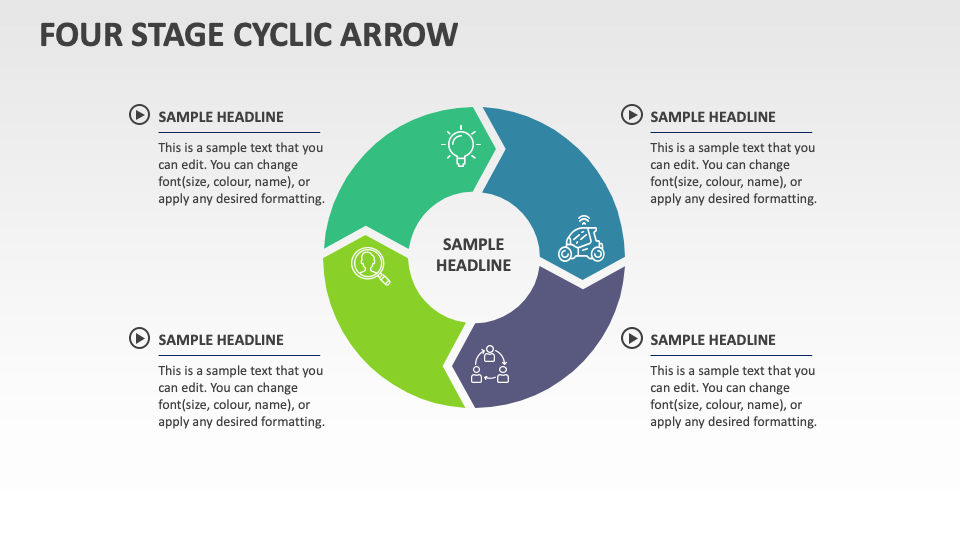 Four Stage Cyclic Arrow - Slide 1