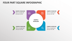 Four Part Square Infographic - Slide 1