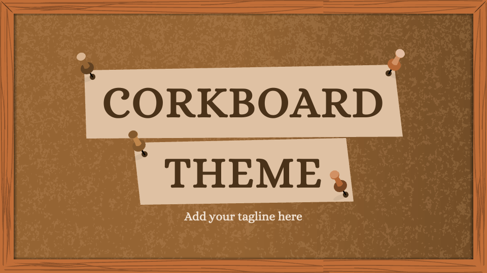 Free Cork Board Theme for Google Slides and PowerPoint