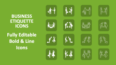 Business Etiquette Icons - Slide 1