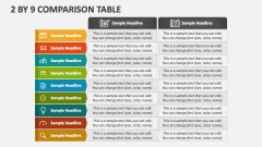 2 By 9 Comparison Table - Slide 1
