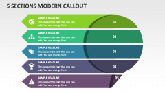 5 Sections Modern Callout - Slide 1