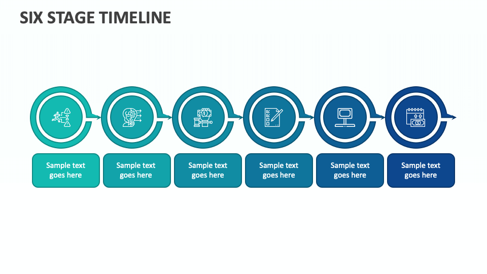 Six Stage Timeline - Slide 1
