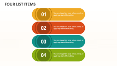 Four List Items - Slide 1