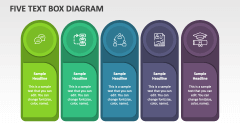 Five Text Box Diagram - Slide 1