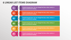 6 Linear List Items Diagram - Slide 1