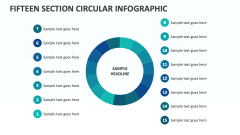 Fifteen Section Circular Infographic - Slide 1